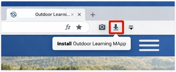 Chrome address bar install icon